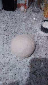 Shape the dough into a ball.
